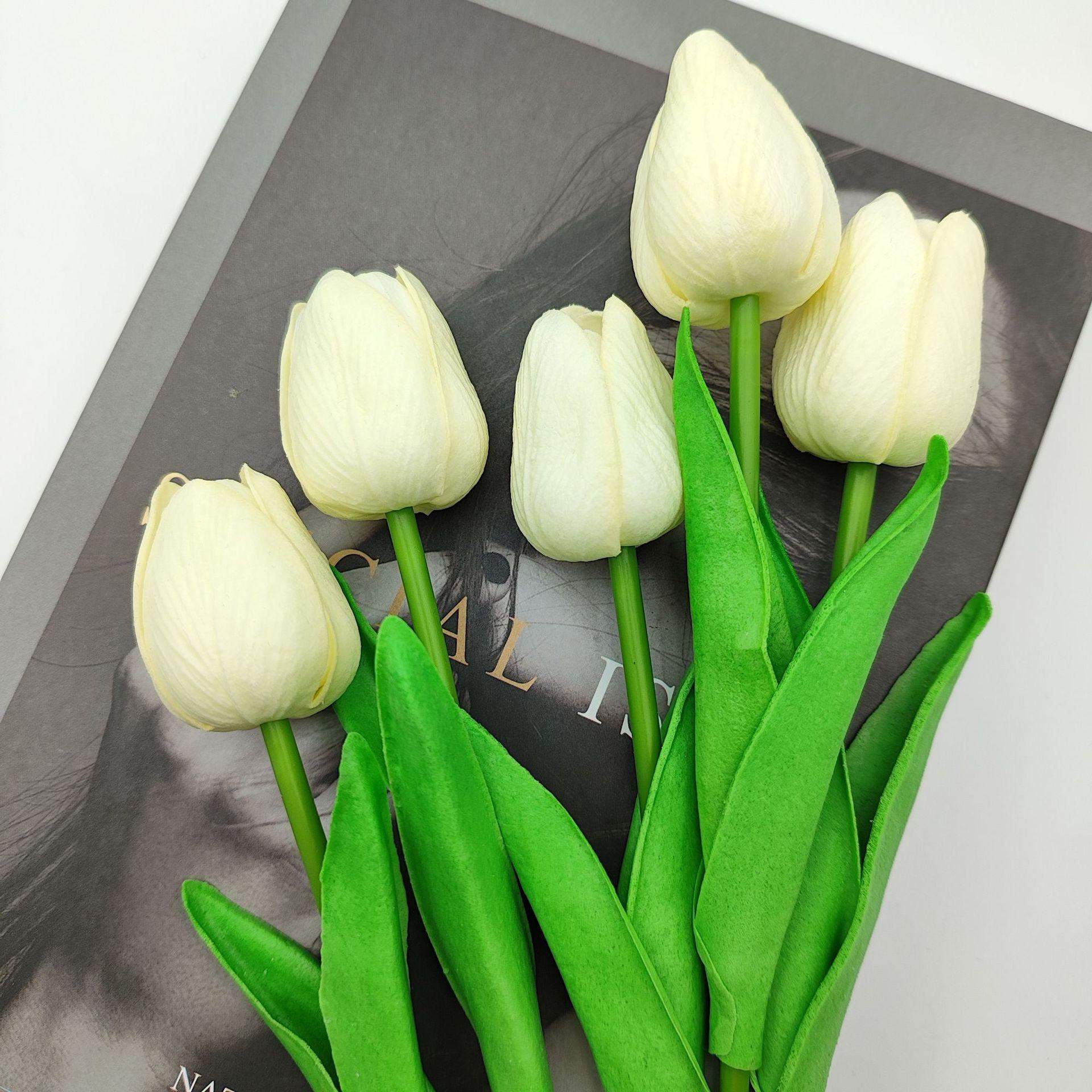 

Simulated Tulip Home Decoration PU Feel, Simulated Flowers, Fake Flowers, Flower Arrangement for Landscaping 1pc