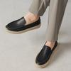 Le Fu Shoes Men Thick Soled Black Shoes Comfortable Slip on Classic Office Dress Casual Walking Shoe 2025 New Edition Skateboard