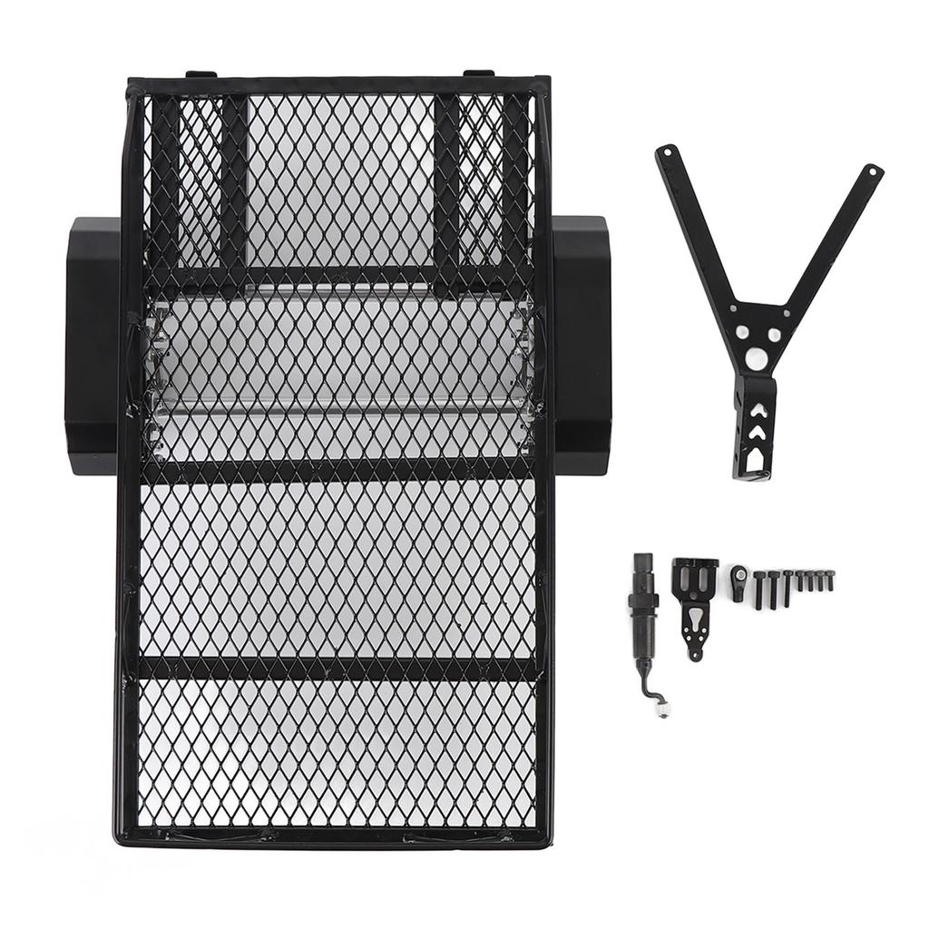 Metal Flatbed Trailer with Hook Hitch Heavy Duty High Stability RC Dual Axles Metal Flatbed Trailer Kit for RC Crawler