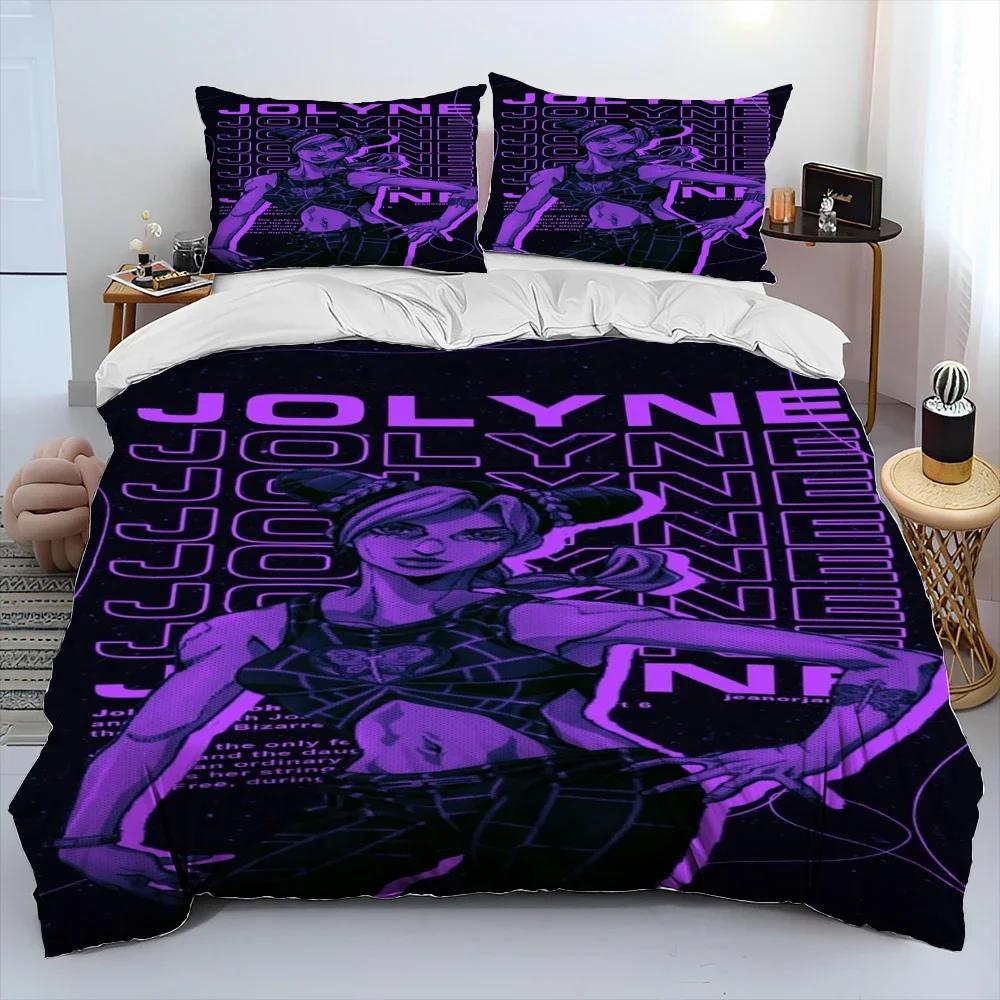 Anime Jojo's Bizarre Adventure Pohodlný povlak na přikrývku Povlak na polštář Sada povlečení Dekorace dětského pokoje Domácí textil