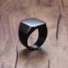2025 Minimalist 26-Letter Smooth Titanium Steel Ring, Stainless Steel, 18MM Wide, Unisex