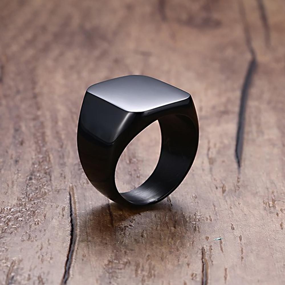 2025 Minimalist 26-Letter Smooth Titanium Steel Ring, Stainless Steel, 18MM Wide, Unisex