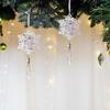 Klare Acryl Weihnachtsbaumschmuck Transparente Tropfen Weihnachtsdekorationen Weihnachten Klare Schneeflocke Herz Zwiebel Schmuck