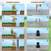 13Ft Black Solar Street Light Pole - Adjustable Metal Outdoor Lamp with Mounting Base