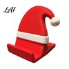 Decorative Christmas Party Favors 3D Printed Santa Hat Phone Stand Desk Holder for Unique Phone Creative Sturdy Cell Dock Festive Holiday