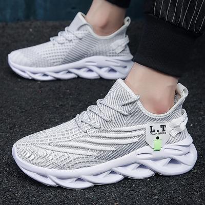 Chaussures de Running pour Homme Chaussures Baskets Blanches pour Homme Mesh Respirant Outdoor Tennis Marche Chaussures de Gym pour Homme Grande Taille 36-48