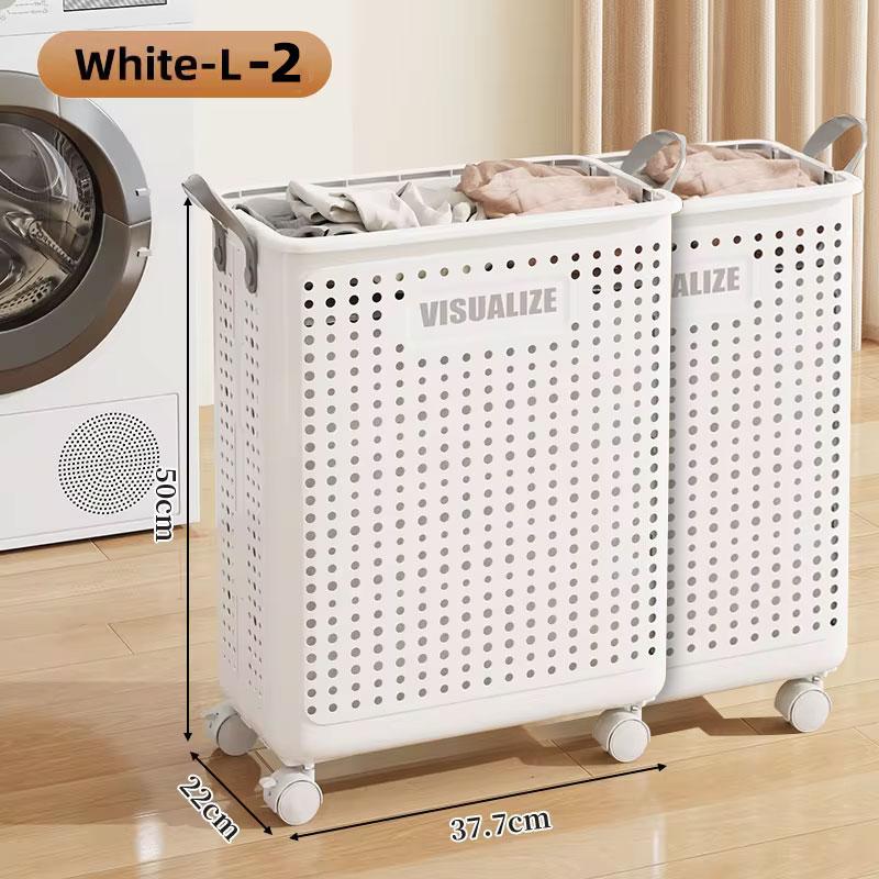 Foldable Laundry Basket Hamper with Casters for Washing Clothes