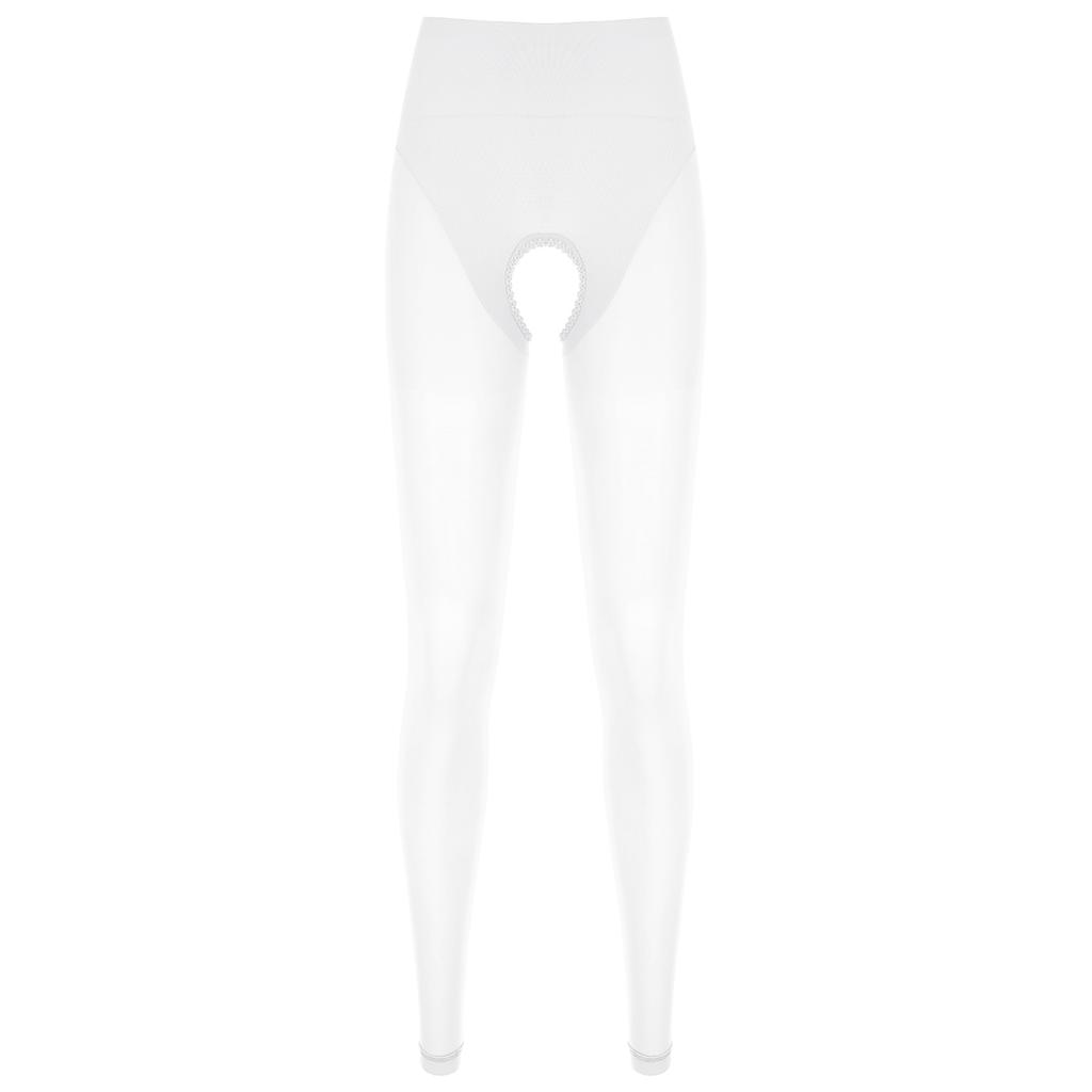 Ladies See Through High Waist Skinny Pants Open Crotch or Regular Stockings Honeymoon Gift
