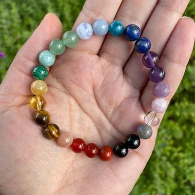 Women Healing Tiger Eyes Amethyst Gemstone Beads Bracelets Yoga Stone Bangles Gift For Couple Y2K Jewelry Accessories