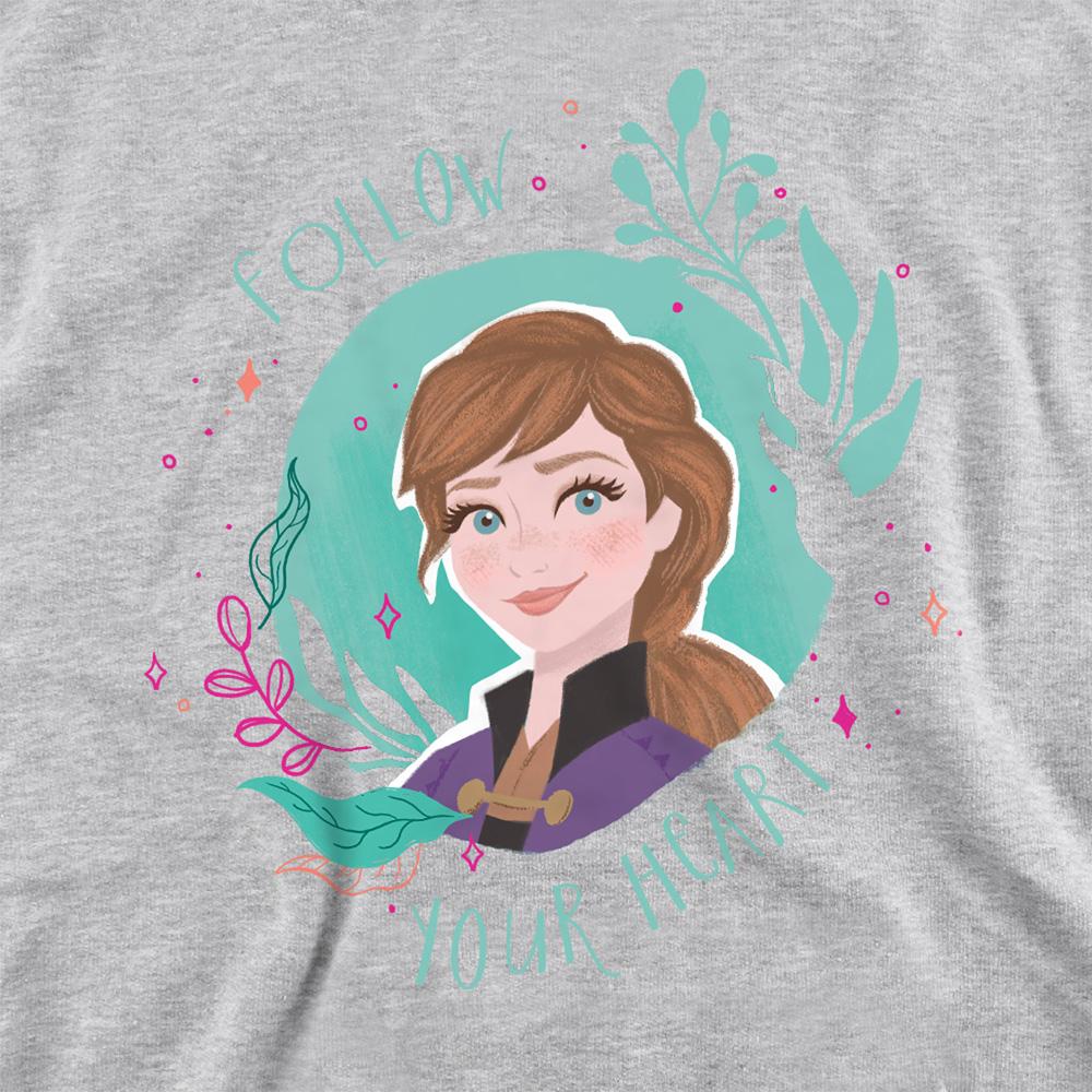 Frozen Childrens/Kids Follow Your Heart Anna Heather Pullover Hoodie