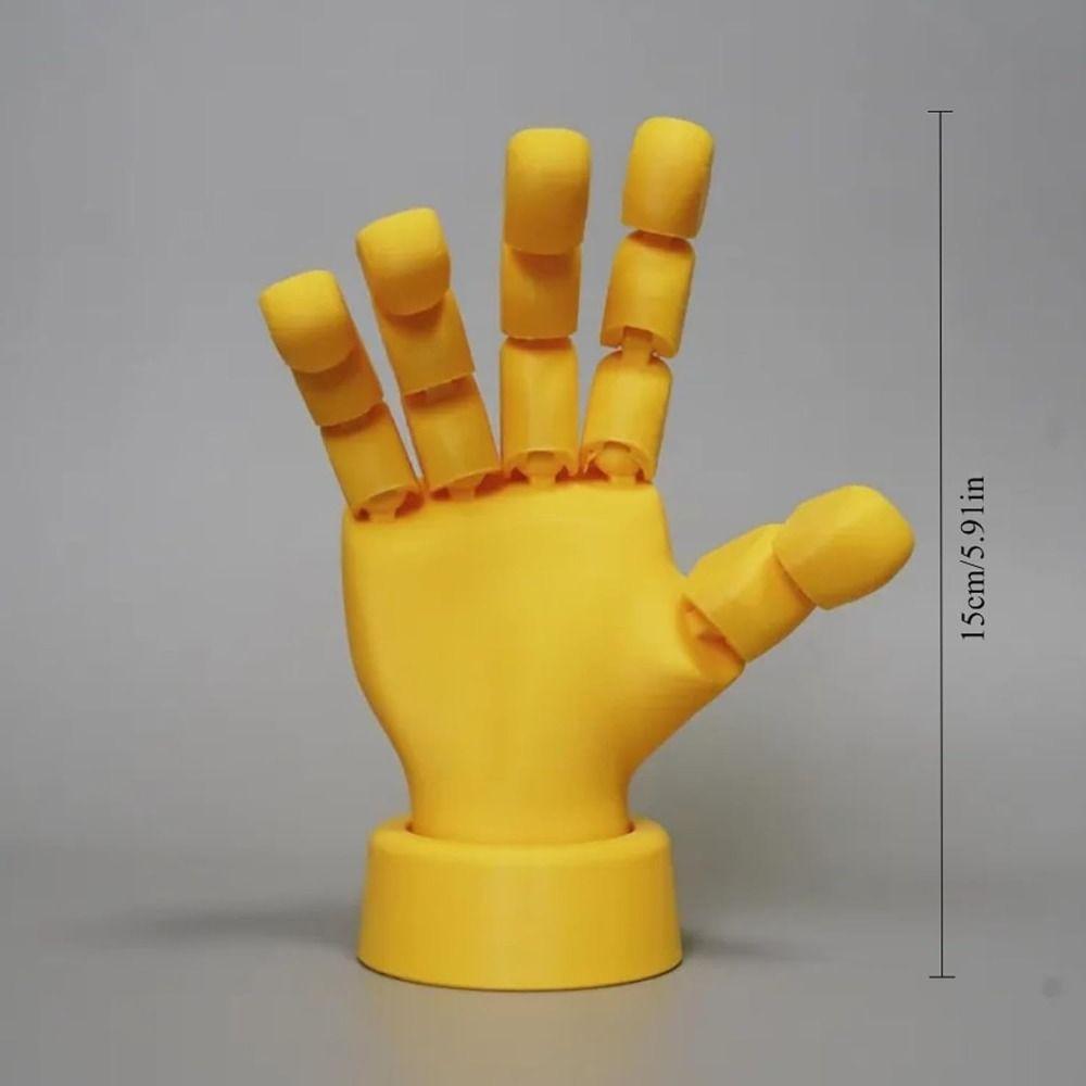 Creative Gift Flexible Hand Model White Color Plastic Jointed Hands Novelty Posable Joints Movable Hand Model