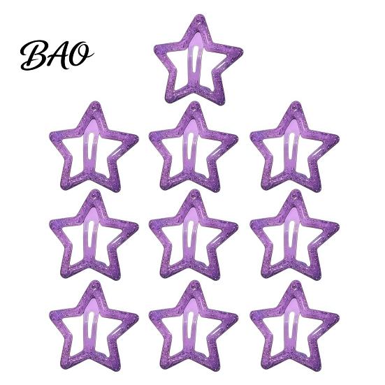 Decorative Hair Pins for Styling Cute Star Clips Women Girls, Glitter Metal Snap Barrettes Charming Accessories Gifts Bangs Braids And Hairstyles,