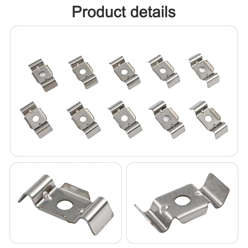 Doppelstangen-Polsterklemme Halterung für Zäune Schmetterlingsform Passend für 28 32mm Öffnungen 10er Pack für Metall- und Holzpfosten