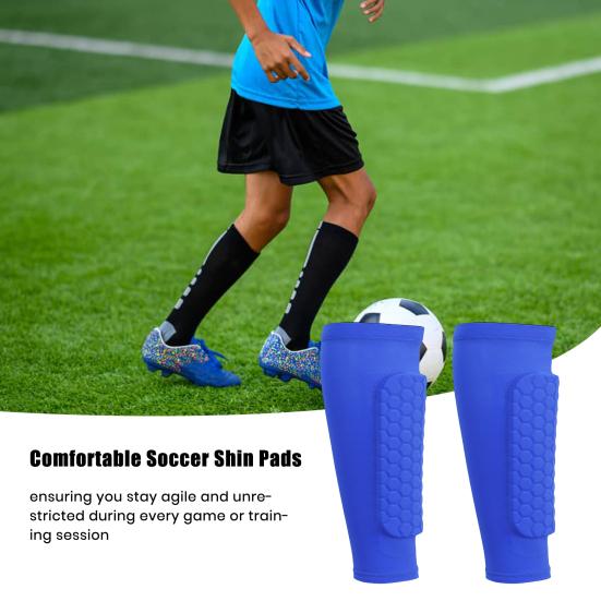 Soccer Shin Guard Sleeves Calf Compression Sleeve with Honeycomb Pads Football Leg Protection