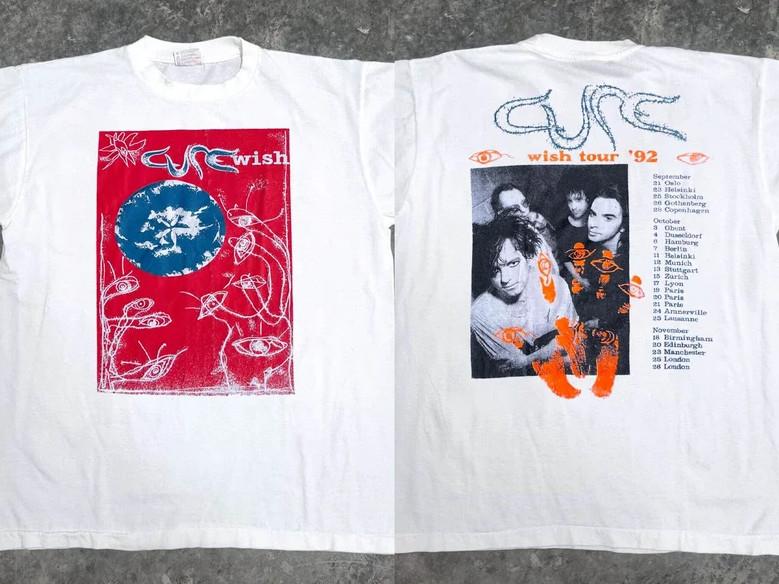 The Cure' 'Wish Tour'' 92 T-Shirt, The Cure World Tour 1992 T-Shirt 90s Rock Tee