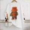 2023 Autumn/Winter Bear Rhinestone Mink Velvet Sweater - Women's Soft, High-Class Feel Printed Top