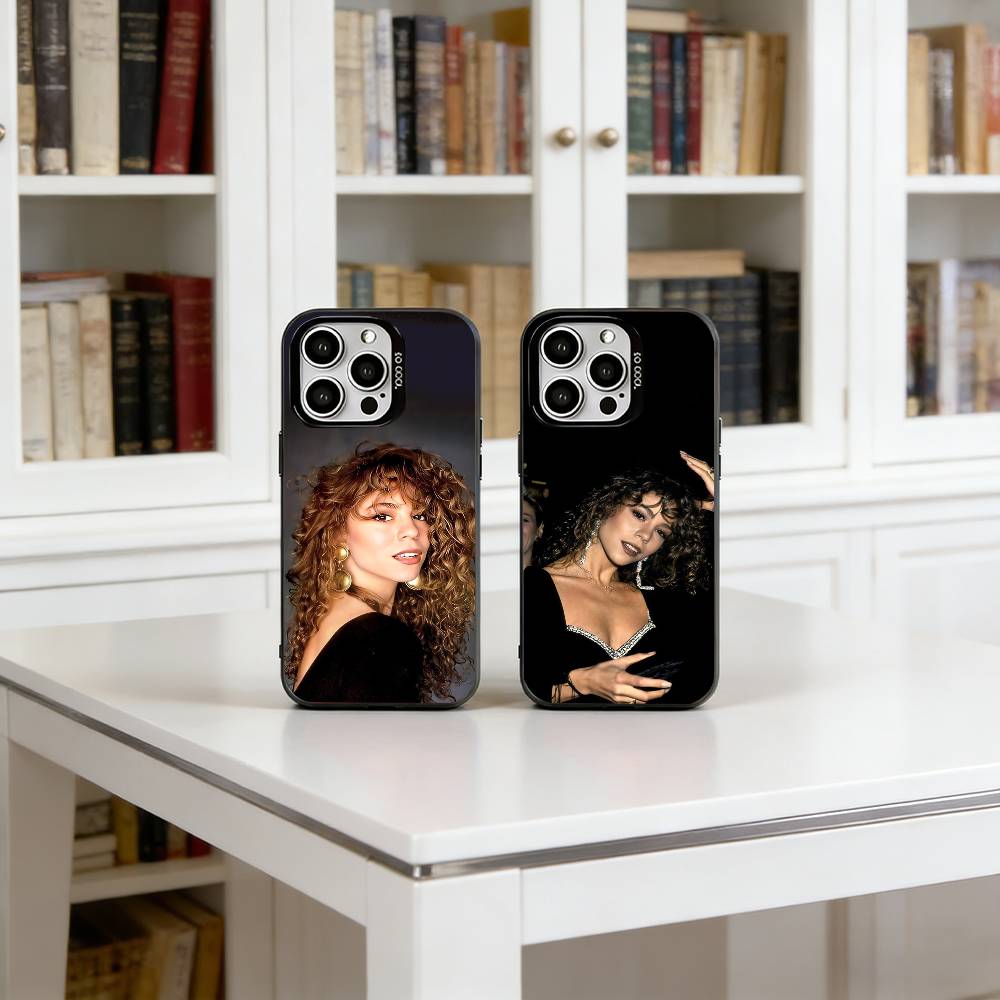 Sängerin M-Mariah C-Carey Handyhülle Für iPhone 17,16,15,14,13,12,11 Plus,Pro Max,XS,Bunte Silber Schwarz Hülle