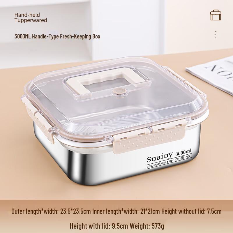 Portable 316 Stainless Steel Food Storage Container