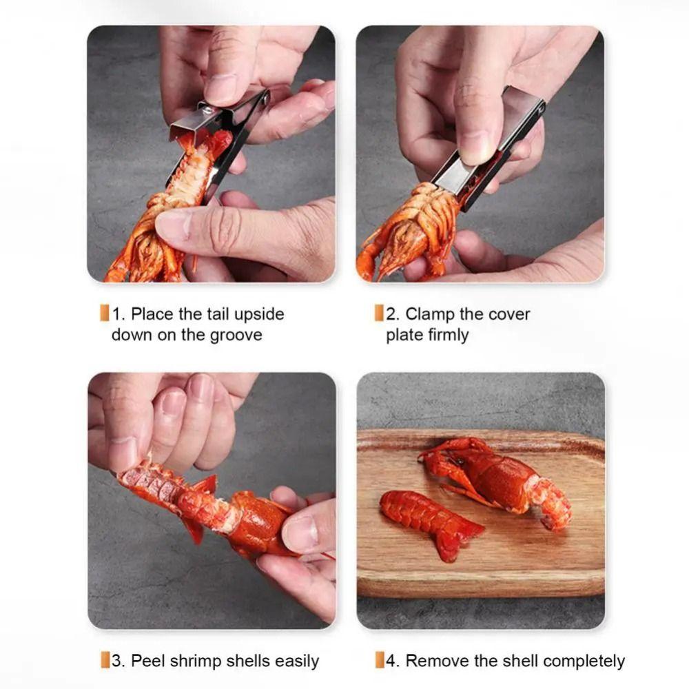 5 ks Ruční zařízení na loupání raků Snadné loupání krevetích ocásků Odstraňovač raků Kuchyň