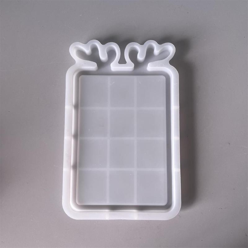Christmas Tray Silicone Resin Mold Jewelry Plate Mold Epoxy Molds for Concrete Dish Storage Art Crafts Home Decorations