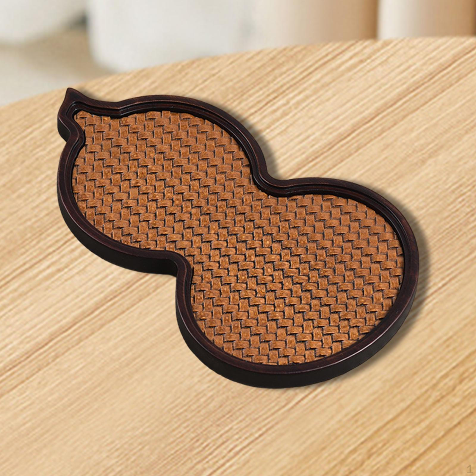 

Chinese Stylish Tea Serving Tray Dining Table Gourd Shape Sushi Food Display Platter S