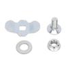 8PCS L Track Threaded Stud Fittings M8x20 6000lb Load Capacity Double Lug Threaded Stud Nuts Silver
