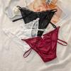 Lady Summer Ultra Thin Pure Desire Sexy Lace Thin Belt Without Trace Low Waist Triangle Briefs