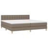 3140965 vidaXL Divan Bed with Mattress Taupe 200x200 Cm Fabric