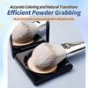 14-Piece Personal Makeup Brush Set Silver-Grey With Leather Pu Case Soft Smooth