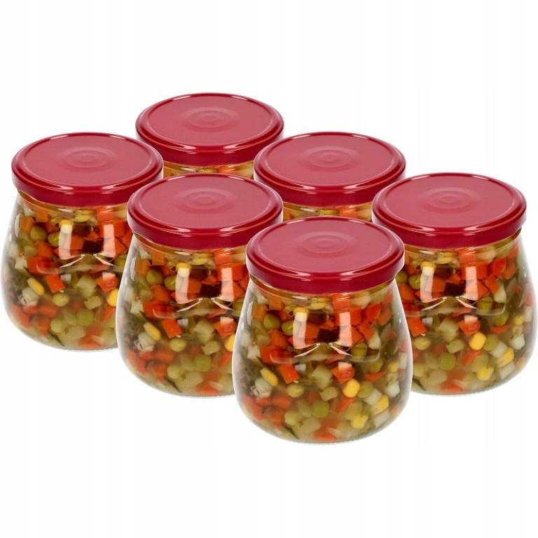 Jam jars with lids, 6 pcs, 500 ml