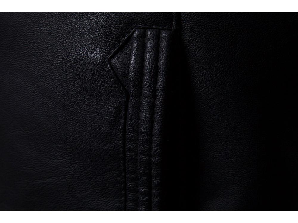 Men's Korean Style Leather Jacket with Stand Collar - Fall/Winter 2020 Collection (Model: PY07P50)
