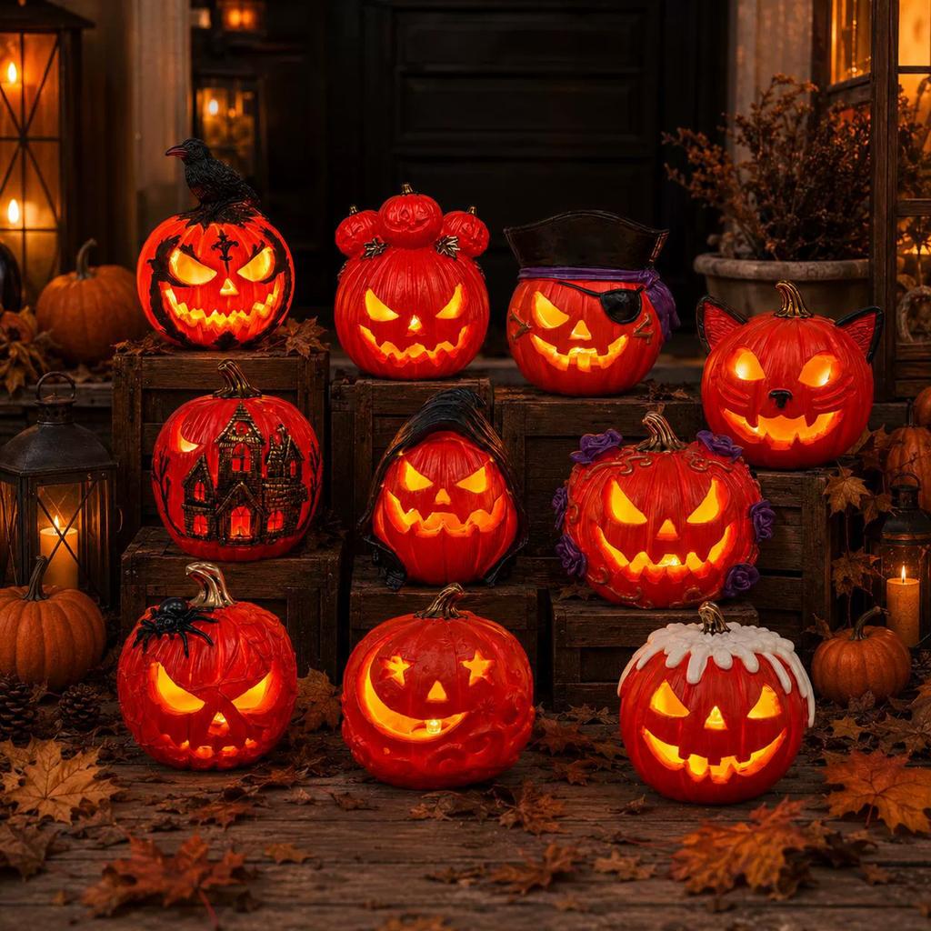 Halloween Pumpkin Decoration Prop for Party Indoor Outdoor Home Fall Table Decor