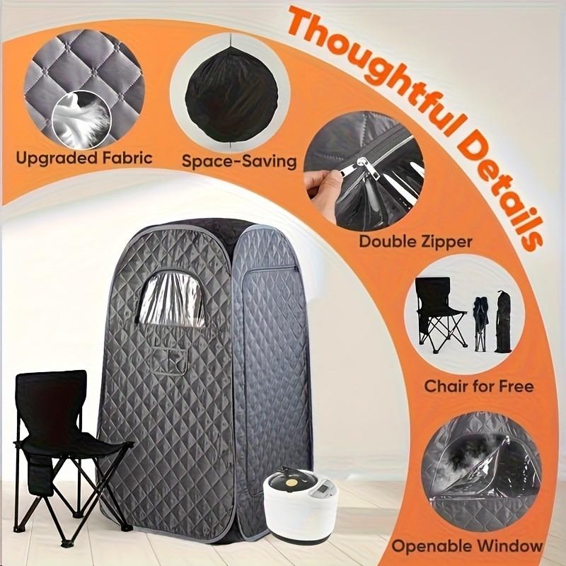 Household Health Sweat Steaming Box Folding Full Body Fumigation Machine Sauna Set Steam Sweat Steaming Room