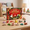 Eco Friendly PLA Toys 3D Printed Christmas Advent Calendar, 24-Day Animal Figure Countdown Box Flexible Joint Figures with Articulated Joints, Holiday