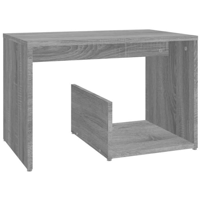 VidaXL Table d'appoint Sonoma gris 59x36x38 cm Bois d'ingénierie 826633