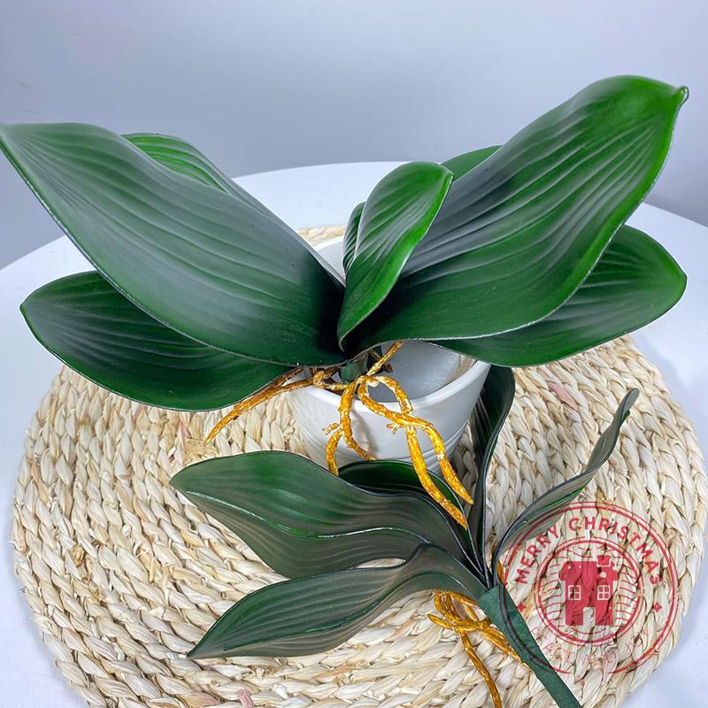 New Simulation Plants Phalaenopsis Leaf Decorative Flowers Auxiliary Material Flower Decoration Orchid Leaves Micro Landscape