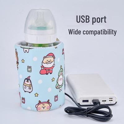 Universal USB Milk Warmer Sleeve for Baby Bottles - Portable, Insulated, and Plug-in for Car or Home Use