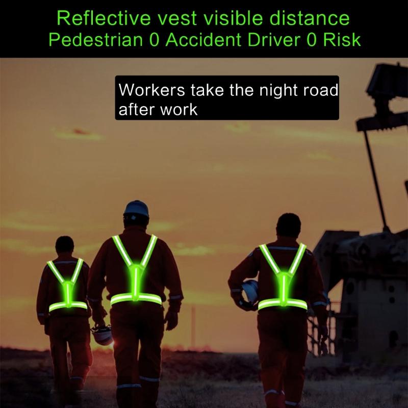 LED Reflective Vest Running Cycling Safety Vest for Outdoor Sports Activities