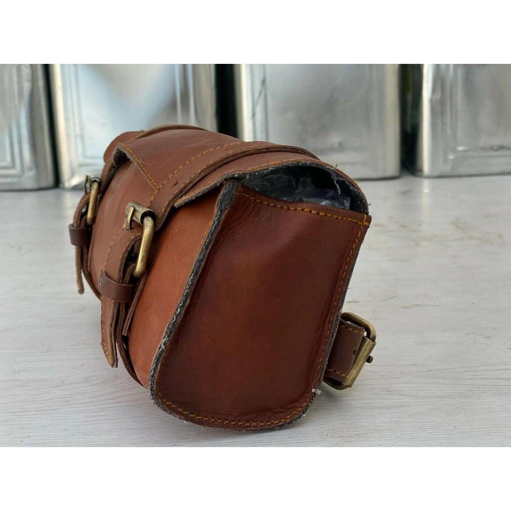 Motorradtasche Lenkertasche Vordere Ledersatteltasche Braun Werkzeugaufbewahrung Gabel