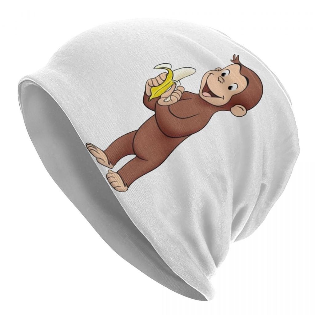 Curious George Collage Bonnet Hat Hip Hop Outdoor Skullies Beanies Hats Unisex Warm Multifunction Cap