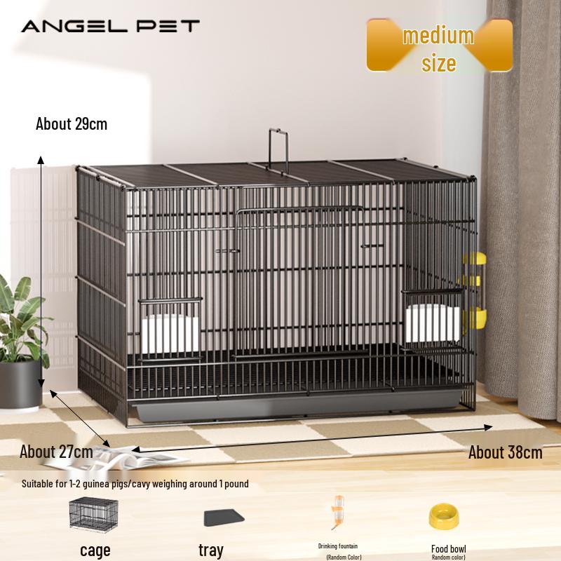 Indoor Guinea Pig Cage with Toilet, Anti-Spray Urine Protection, and Special Villa Design