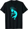 Azurově modré Kokopelli Southwestern Petroglyph Etnické umění Tričko Letní Bavlněné Krátký rukáv Kulatý výstřih Pánské Tričko Nové S3XL