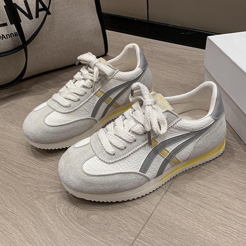 Retro Color Matching Platform German Training Shoes Women's 2025 New Models Increase Height and Thinness, Comfortable