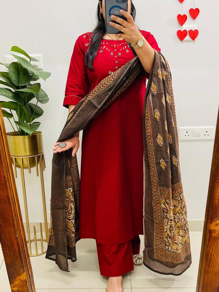 Indian Women Bollywood Cotton Kurti Salwar Suit Party Wear Designer Salwar Kameez Set Dress