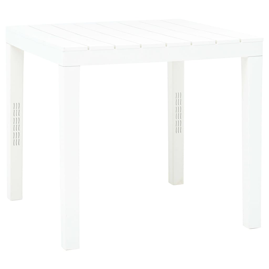 Garden Table White 78 X 78 X 72 Cm Plastic