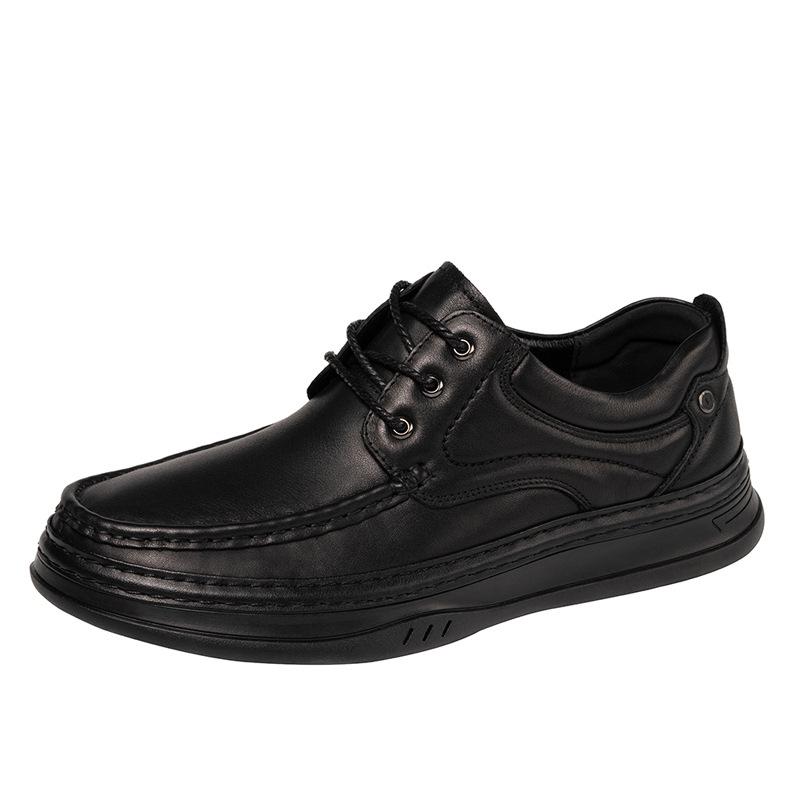 

Мужские кожаные туфли из натуральной кожи, мужские туфли из коровьей кожи в стиле бизнес-кэжуал, туфли с круглым носком, туфли на мягкой подошве, туфли на толстой подошве, обувь для одной ноги, мужская обувь 37