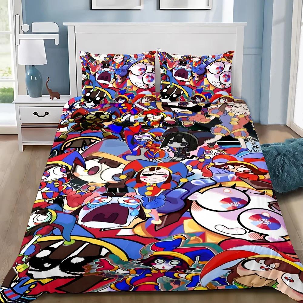 Duvet Cover Pillowcase Bedding Set The Amazing Digital Circus Adult BoyGirl Bedroom Decoration Children Single Double Large Size