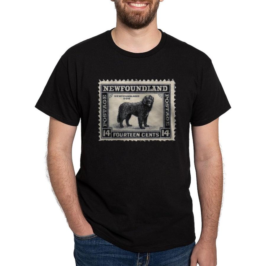 CafePress Ньюфаундлендская марка Темная футболка для мужчин 100% хлопок, Классическая графическая темная футболка XXXXXL разноцветный