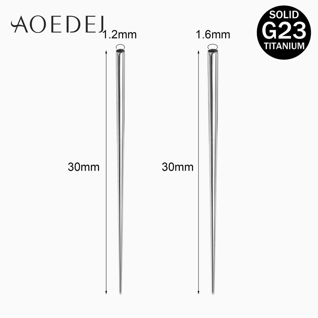AOEDEJ 1 Stück G23 Titan Piercing-Kit Interne Gewinde Gebogener Konus Einführstift Werkzeug Für Tragus Helix Lippe Nase Piercing Schmuck