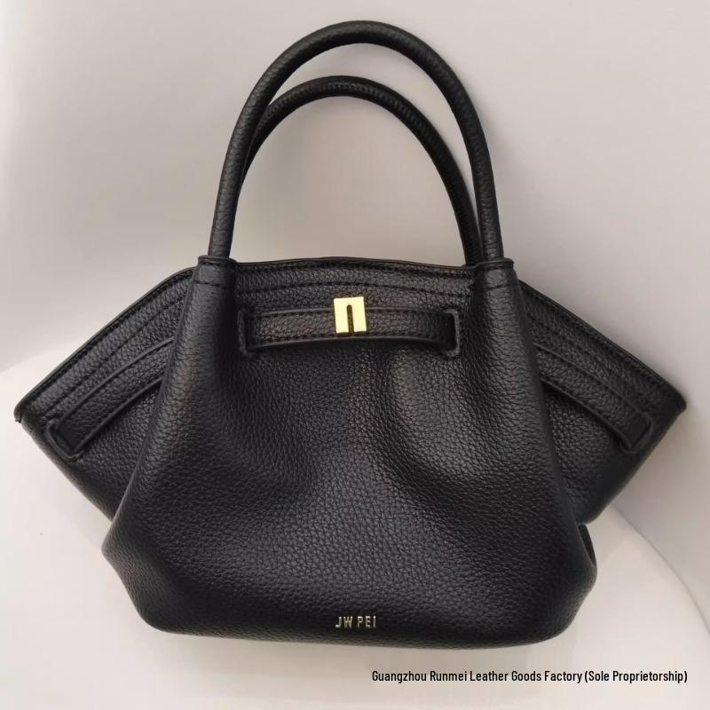 HomeHarmony JW PEI Hana Kleine Echtlederen Knoedel Schouder Crossbody Tas voor Dames gray